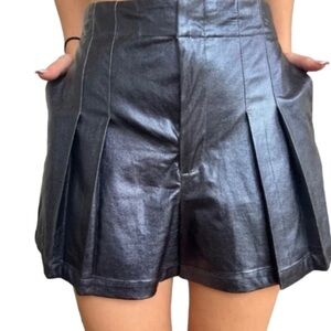 House of Harlow Metallic Blue Shorts